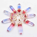 Glass Pillar Point Charms for Jewelry Making