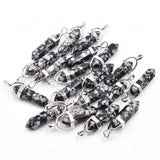 Crystal Pillar Point Charm Pendants for Jewelry Making 24pcs/lot