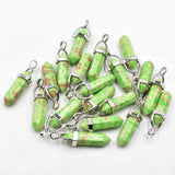 Crystal Pillar Point Charm Pendants for Jewelry Making 24pcs/lot
