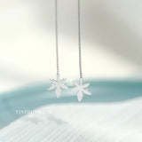 Maple Leaf Long Tassel Earrings for Women Stylish Jewelry