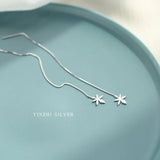 Maple Leaf Long Tassel Earrings for Women Stylish Jewelry