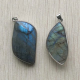 Labradorite Copper Charms Pendants 8pcs/Lot for Jewelry Making