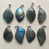 Labradorite Copper Charms Pendants 8pcs/Lot for Jewelry Making