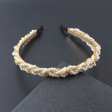 Woven Pearl Headband for Ladies Street Style Hair Accessories