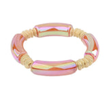 Women's Metal Disc Hand Bracelet in Metallic Colors