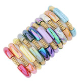 Women's Metal Disc Hand Bracelet in Metallic Colors