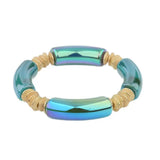 Women's Metal Disc Hand Bracelet in Metallic Colors