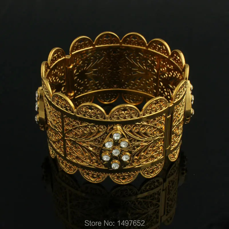 Women Bangles Crystal Bracelet Ethiopian Dubai Jewelry African