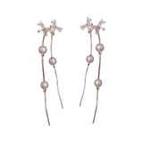 Tassel Bow Shaped Earrings Stylish Jewelry