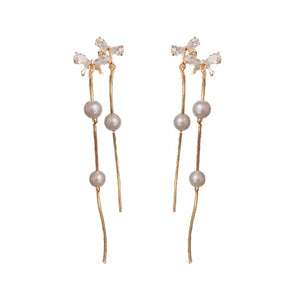 Tassel Bow Shaped Earrings Stylish Jewelry