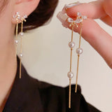 Tassel Bow Shaped Earrings Stylish Jewelry