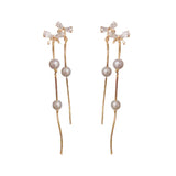 Tassel Bow Shaped Earrings Stylish Jewelry