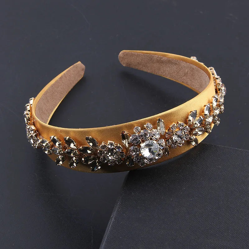 Baroque Rhinestone Hair Bands - Colorful Inlaid Design