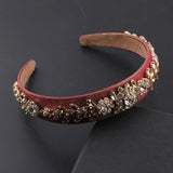 Baroque Rhinestone Hair Bands - Colorful Inlaid Design