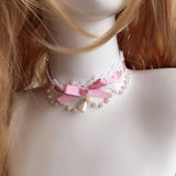 Women's Fringe Lace Bow Neckband Vintage Style Lace Collar