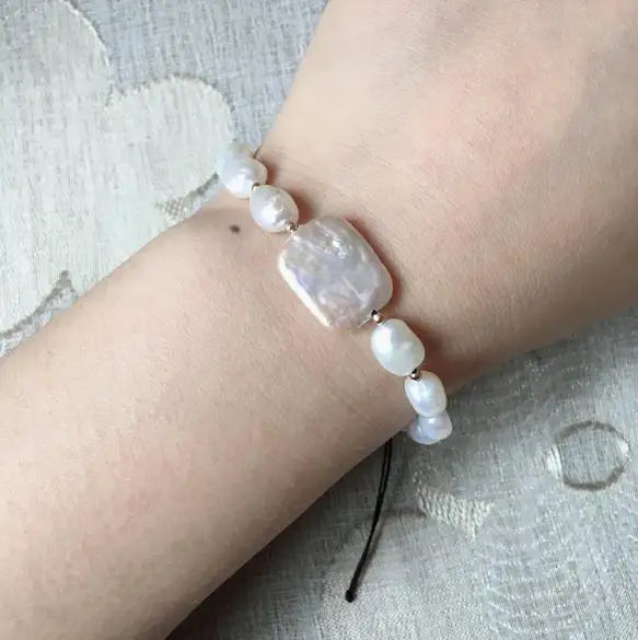 100% Real Freshwater Pearl Bracelet for Women