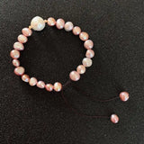 100% Real Baroque Pearl Charm Strand Purple Pink Freshwater Pearls Bracelet