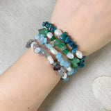 Baroque Freshwater Pearl Bracelet with Crystal Chips Stone