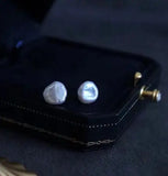 Baroque Real Pearl Earring 925 Silver Stud Wedding Gift