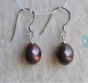Real Freshwater Pearl Dangle Earrings Wedding Jewelry
