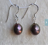 Real Freshwater Pearl Dangle Earrings Wedding Jewelry