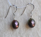 Real Freshwater Pearl Dangle Earrings Wedding Jewelry