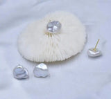 Baroque 11-12mm Freshwater Pearls Silver Stud Earring