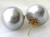 11mm Freshwater Pearl Stud Earrings S925 Silver