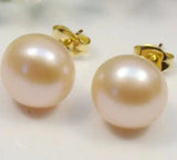 11mm Freshwater Pearl Stud Earrings S925 Silver