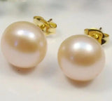 11mm Freshwater Pearl Stud Earrings S925 Silver
