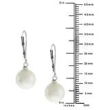 Mother Of Pearl Earrings S925 Sterling Silver Dangle 10mm Sea Shell Fine Jewelry