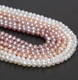 Pink Lavender Natural Freshwater Pearl Loose Beads 4mm