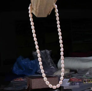 7-8MM Freshwater Pearl Necklace for Women Wedding Bridal