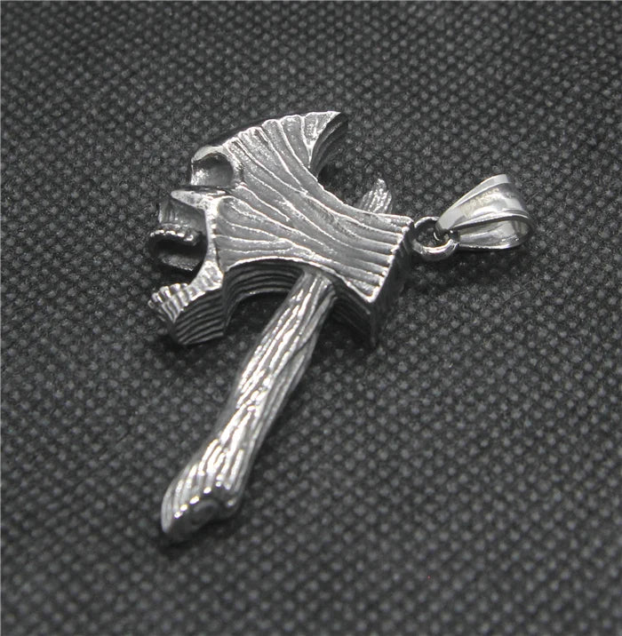 Fierce Skull Pendant Stainless Steel Mens Pendant
