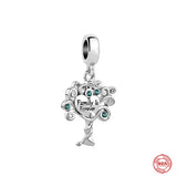 925 Silver Cactus Pendant Charm Beads for Bracelet DIY Jewelry
