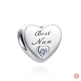 Wife Family Pendant Charms for Silver Bracelet