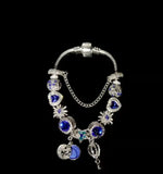 Crystal Hot Air Balloon Silver Plated Bracelet Gift