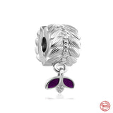 Flower Buckle Clip Charm Bead for Sterling Silver 925 Bracelet