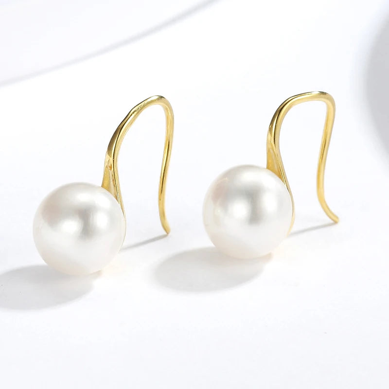 AAAA Freshwater Pearl Earrings Pink Purple 8-9mm