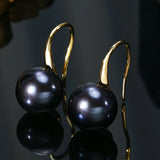 AAAA Freshwater Pearl Earrings Pink Purple 8-9mm
