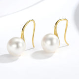 AAAA Freshwater Pearl Earrings Pink Purple 8-9mm