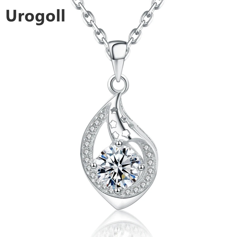 Sterling Silver Hollow Stars Pendant Necklaces