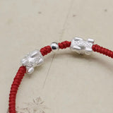 Real S990 Silver Pixiu Baby Bracelet 6.3inch