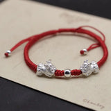 Real S990 Silver Pixiu Baby Bracelet 6.3inch