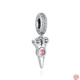 925 Silver Bead Fit Bracelet, Kitchen Pendant Dumbbell Charms Women Jewelry
