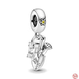 925 Silver Bead Fit Bracelet, Kitchen Pendant Dumbbell Charms Women Jewelry