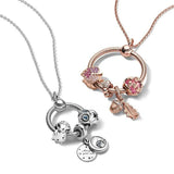 Pandor Pendants S925 Sterling Silver Necklace Women Gift