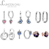 925 Silver Heart Pan Earrings for Women
