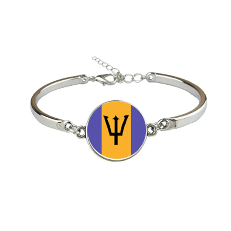 Antigua & Barbuda Austria Australia Barbados Bahamas Flag Gem Bracelet