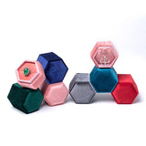 Flannel Hexagonal Jewelry Ring Pendant Packaging Top Velvet Decoration